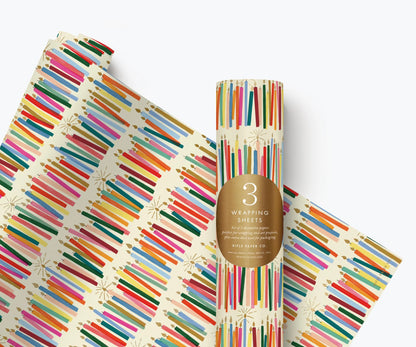 Rifle Paper Candles 3 Roll Wrap
