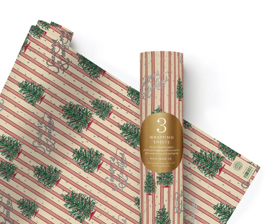 Rifle Paper Tinsel Tree 3 Wrap Roll