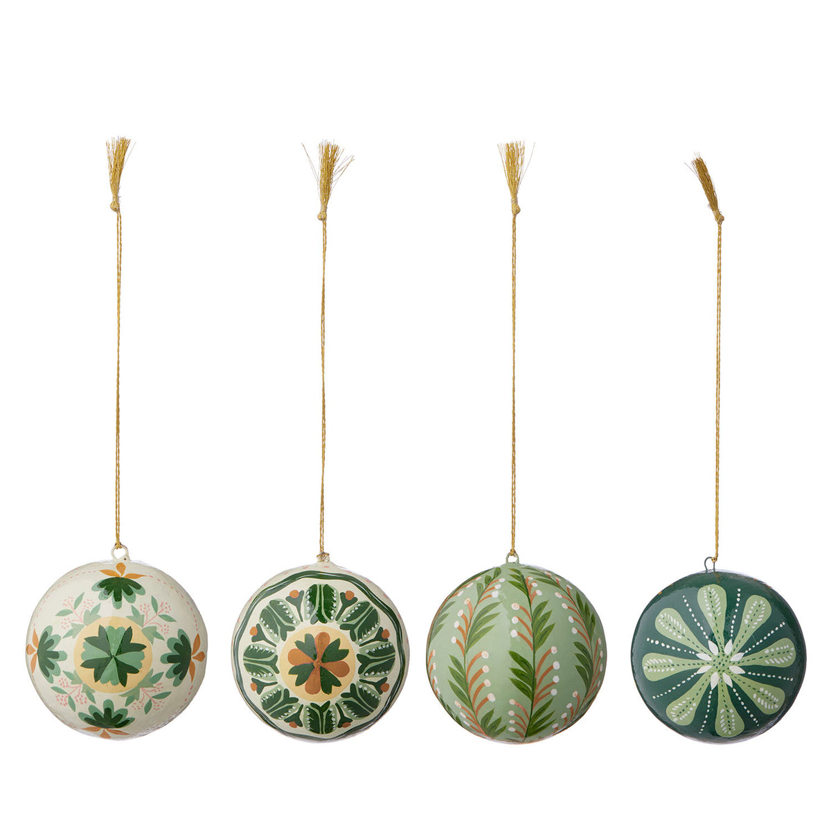 Papier Mâché Baubles Gaya Ø7cm Hunter