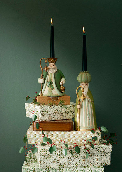 Santa Candle Holder / Ivy