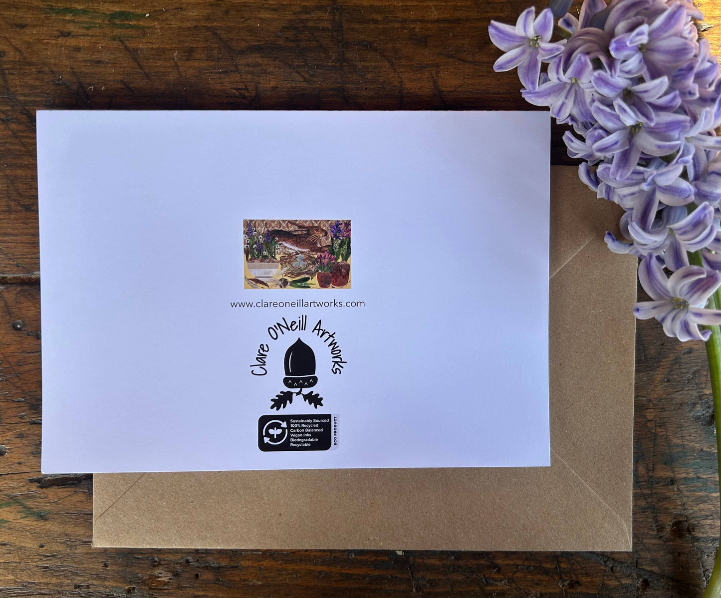 A5 Spring table blank greeting card 