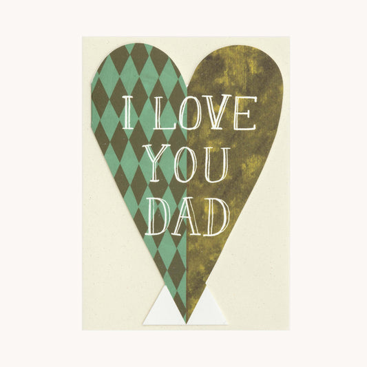 I Love You Dad Heart Greetings Card
