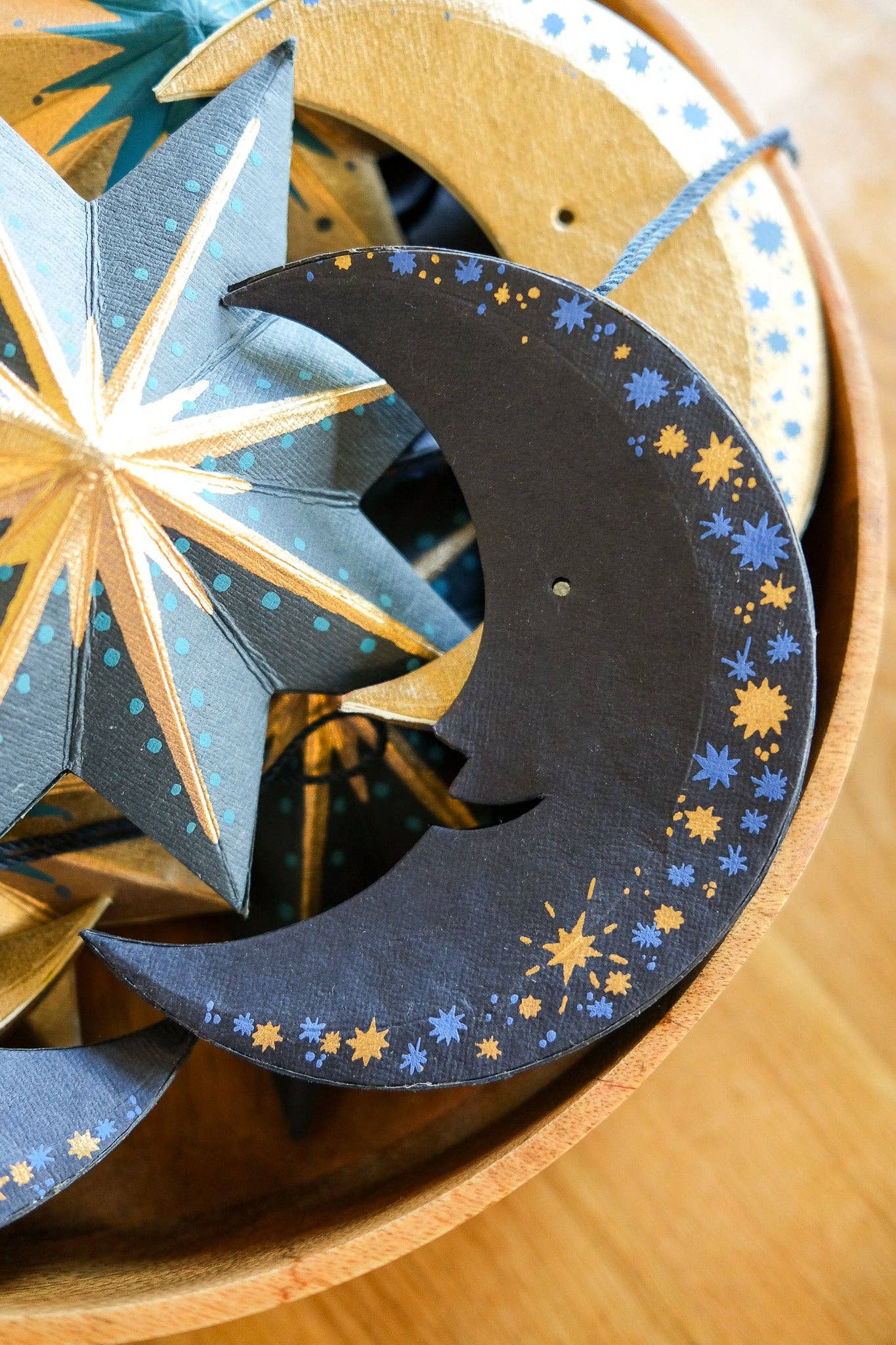 Midnight Man on the Moon Screen-Printed Board Decoration