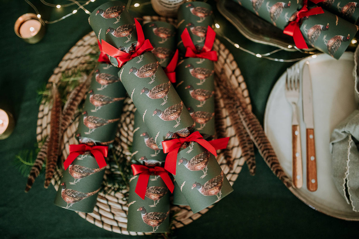 PHEASANT LUXURY CHRISTMAS CRACKERS