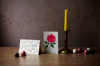 Rose Card: Red