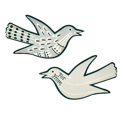 Cambridge Imprint 5 Fancy Songbird Gift Tags In Midwinter
