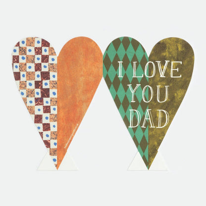 I Love You Dad Heart Greetings Card