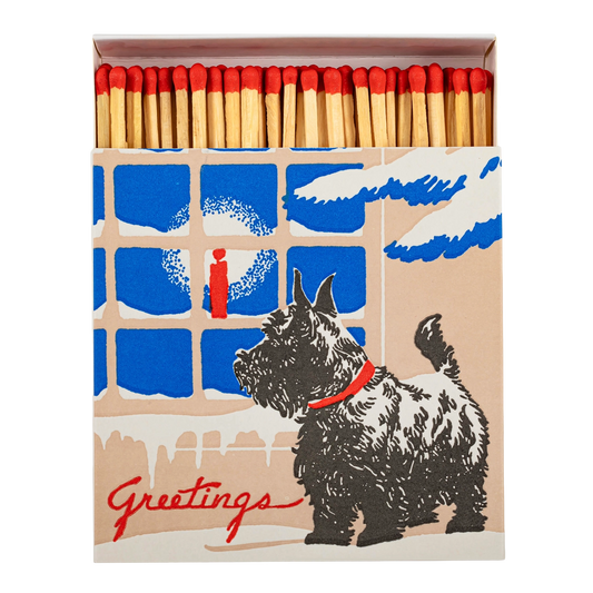 Archivist Square Box Matches - Scotty Dog