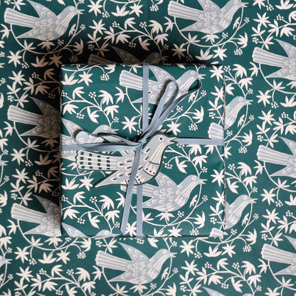 Cambridge Imprint 5 Fancy Songbird Gift Tags In Midwinter