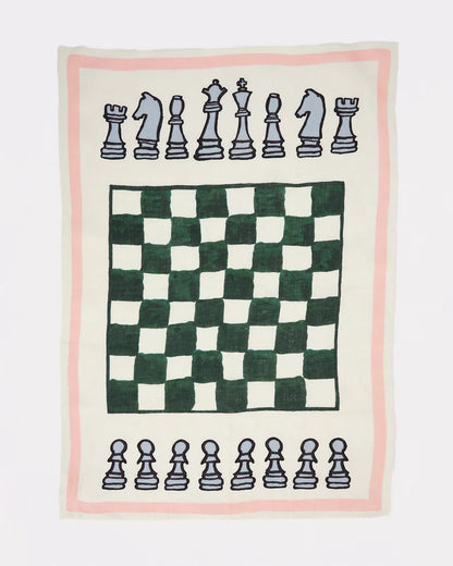 Amuse la Bouche Linen Tea Towel - Chess