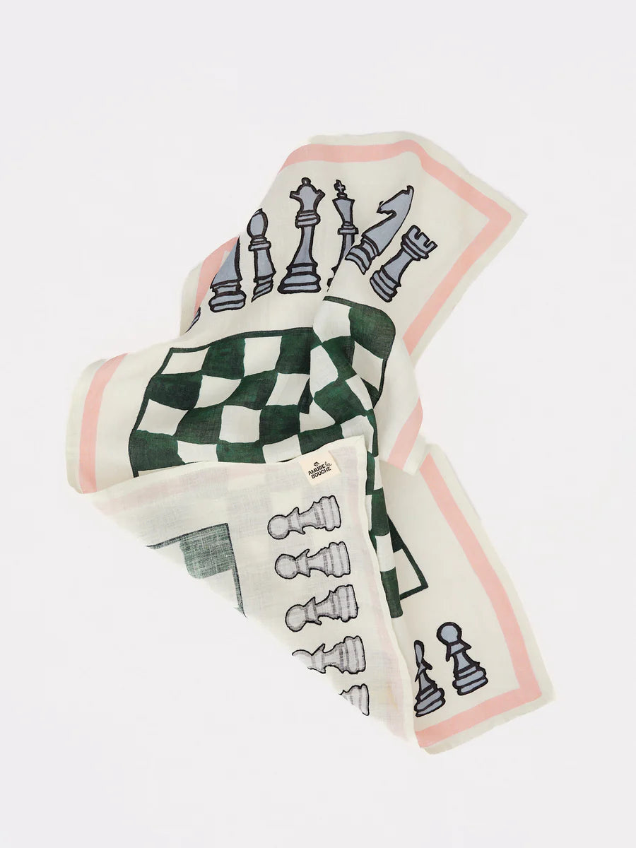 Amuse la Bouche Linen Tea Towel - Chess