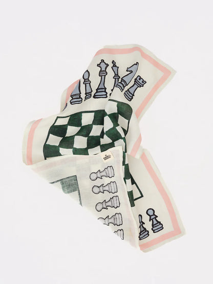 Amuse la Bouche Linen Tea Towel - Chess