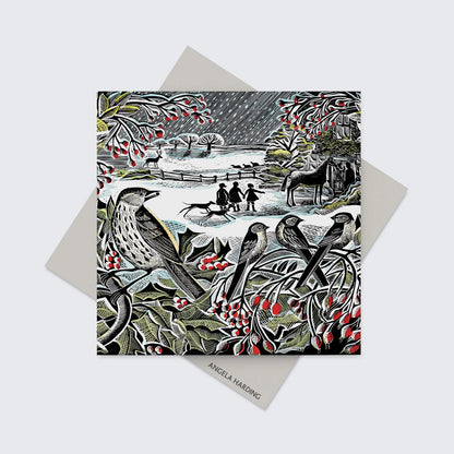 Angela Harding Holly Hedge Christmas Cards / PK 5