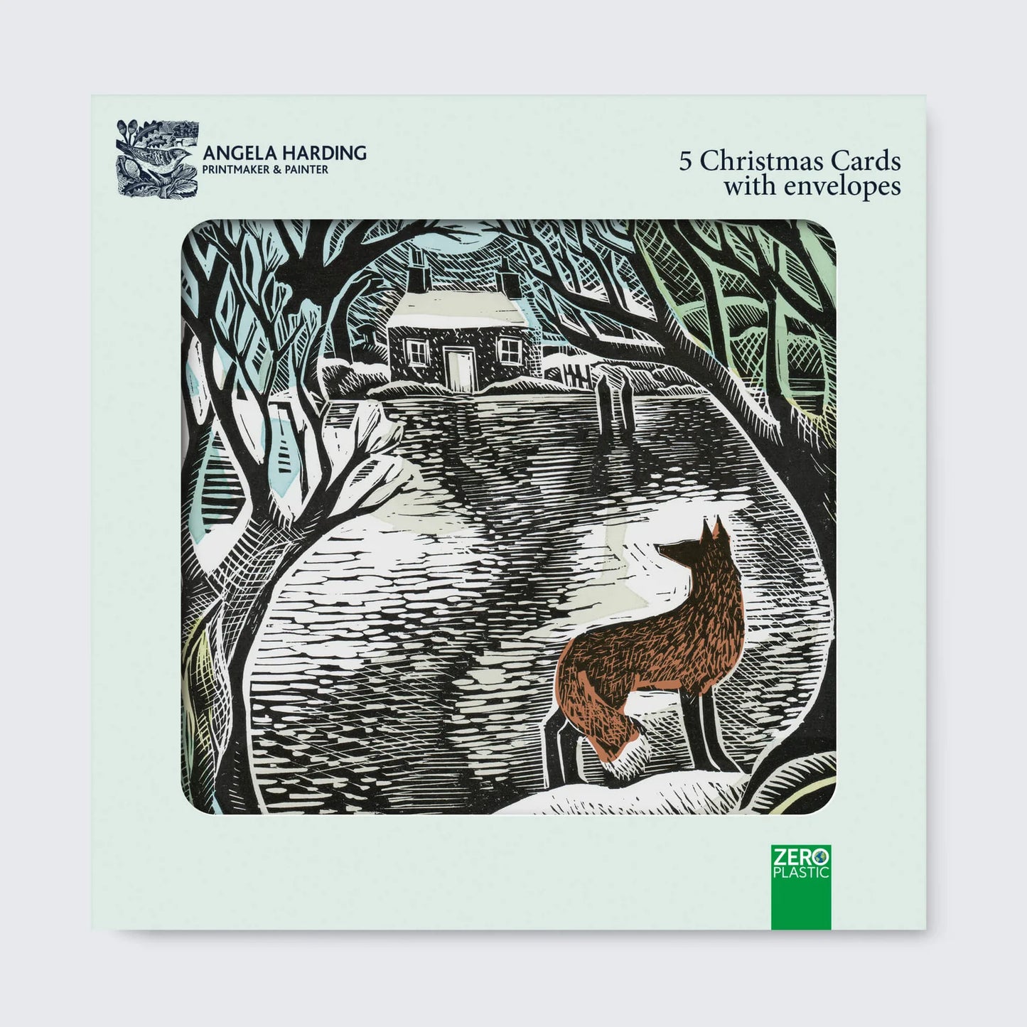Angela Harding Night Fox Christmas Cards / PK 5