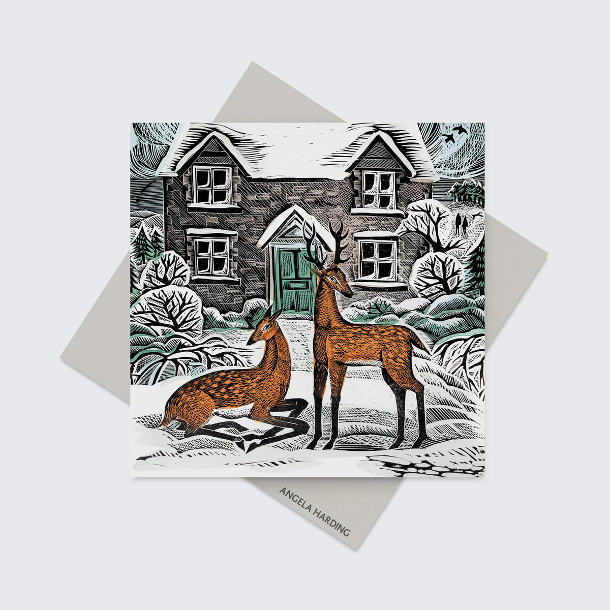 Angela Harding Winter Cottage Christmas Cards / PK 5