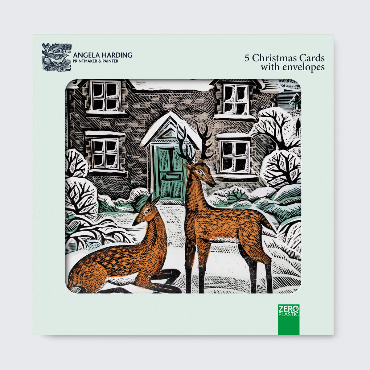 Angela Harding Winter Cottage Christmas Cards / PK 5