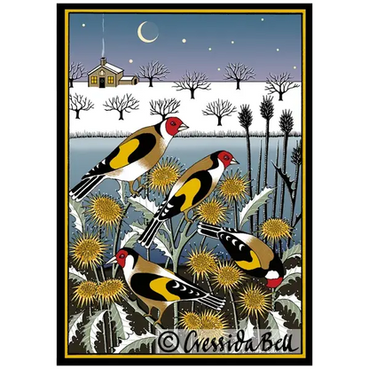 Goldfinch Garden Christmas Card / 5 Pk