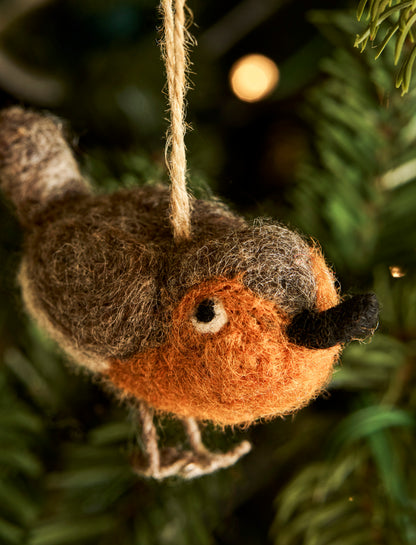 Southwold Christmas Robin / Felt / Natural