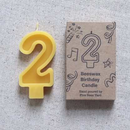 Beeswax Number Candles
