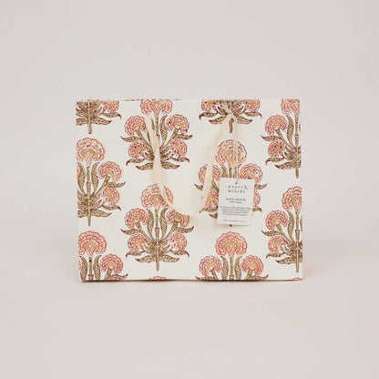 Hand Block Printed Gift Bags (Medium) - Terracotta Collection