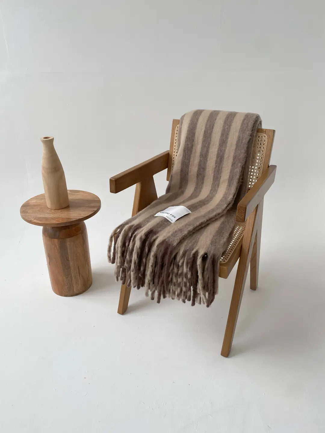 Artic Fox Burnt Umber Stripe Throw
