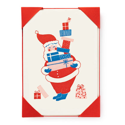 Archivist Father Christmas with Presents Card Pack 5