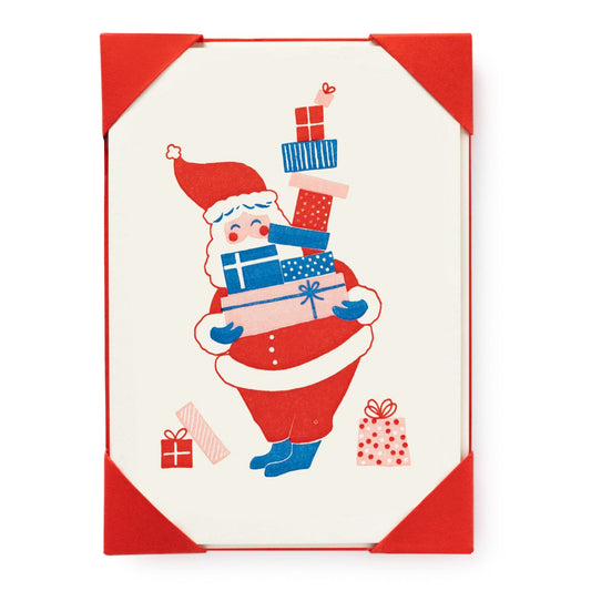 Archivist Father Christmas with Presents Card Pack 5