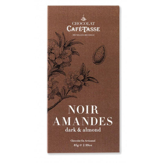 Cafe-Tasse Chocolate Bar 85g Black & Almonds