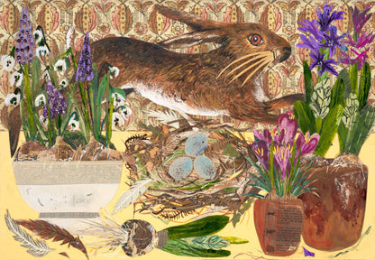 A5 Spring table blank greeting card 