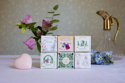 Lily of the Valley heart soap with a French garden theme