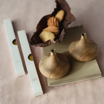 OVO Oak Candle Holder