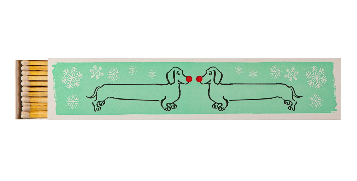 Archivist Extra Long Matches - Holiday Dachshunds