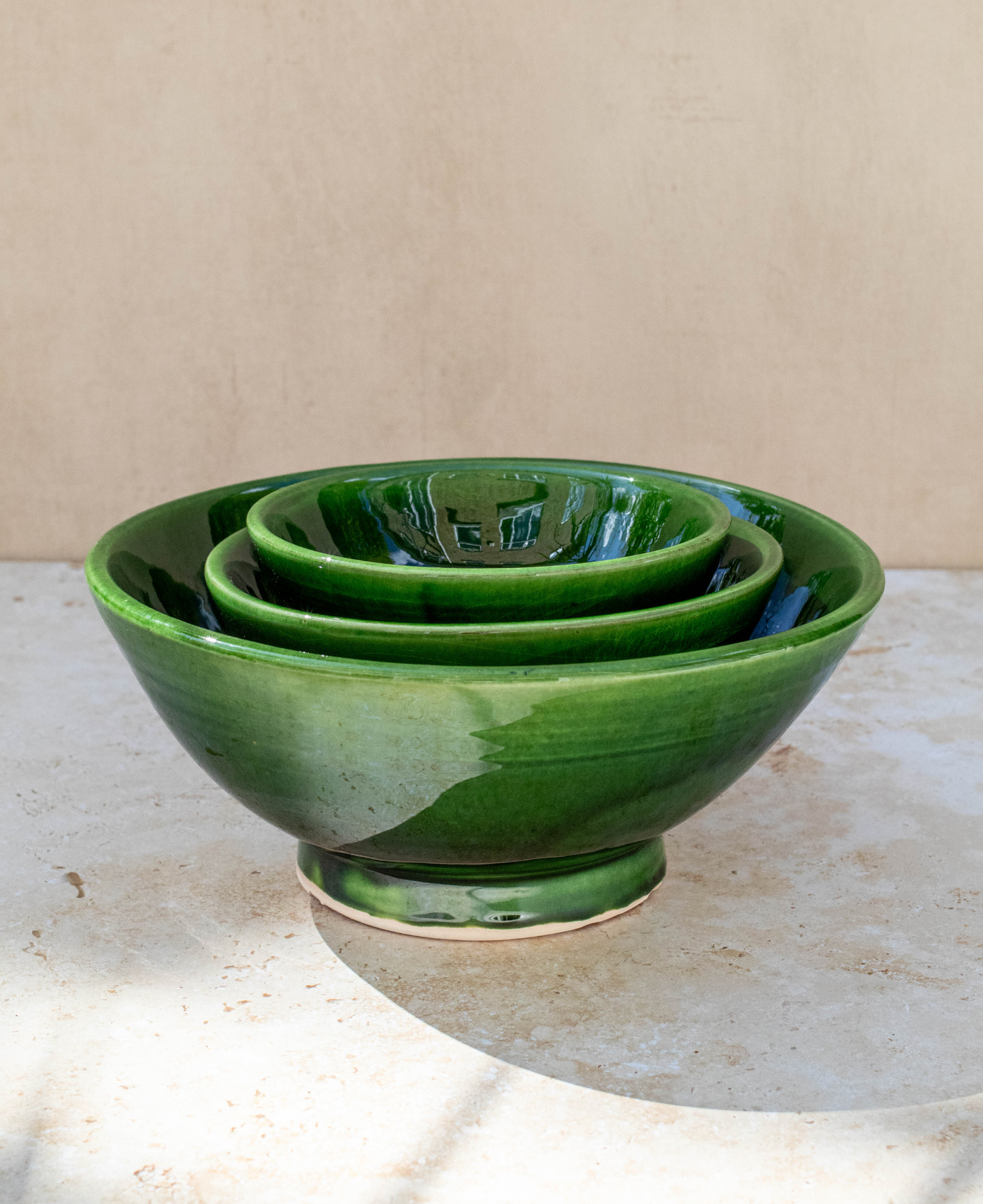 Tazekka Green Moroccan Ceramic Bowl - Small