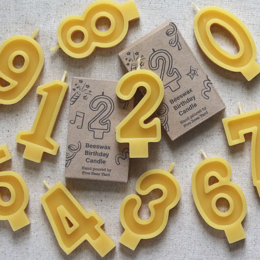 Beeswax Number Candles