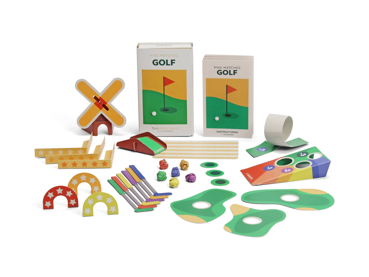 Mini Matches Golf | Tabletop Game Set for Golf Fans