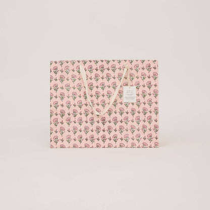 Hand Block Printed Gift Bags (Large) - Blush Refresh Collection