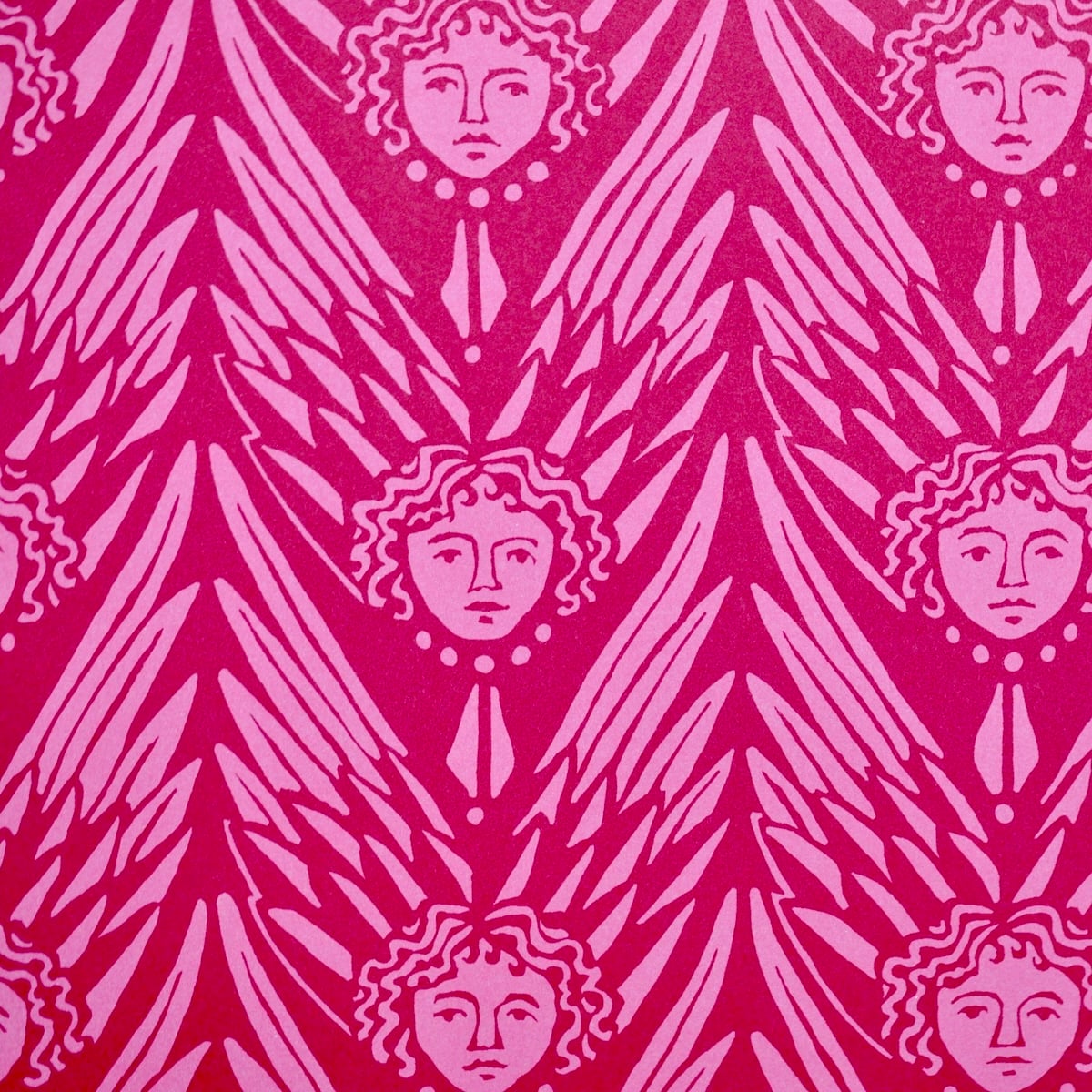 Cambridge Imprint Patterned Paper Suffolk Angels Plum Pudding