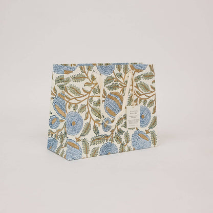 Hand Block Printed Gift Bags (Medium) - Blue Stone Collection