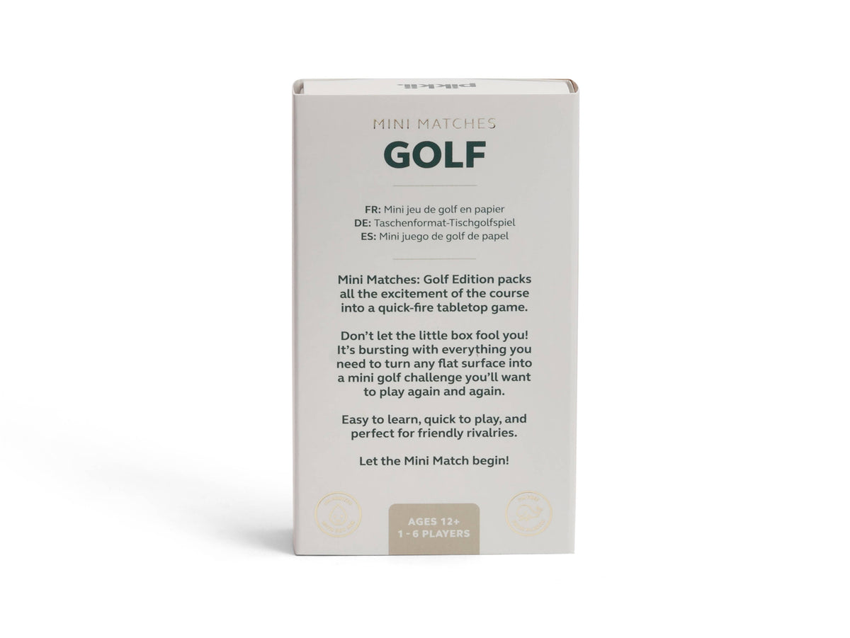 Mini Matches Golf | Tabletop Game Set for Golf Fans