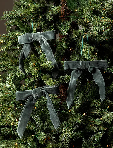 Hyde Christmas Bow Decoration - Fern / Set 3