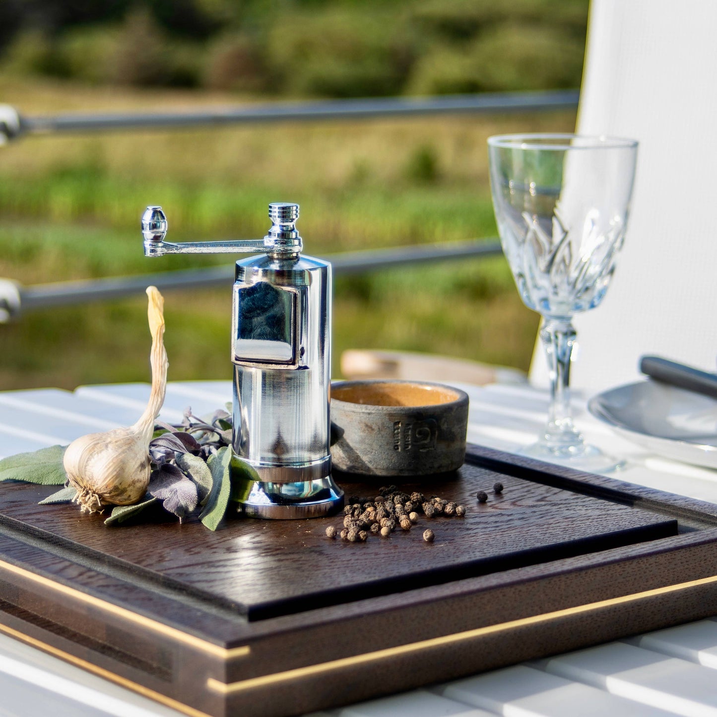 The original 'Chefs Mate' - 5.3" polished chrome grinder