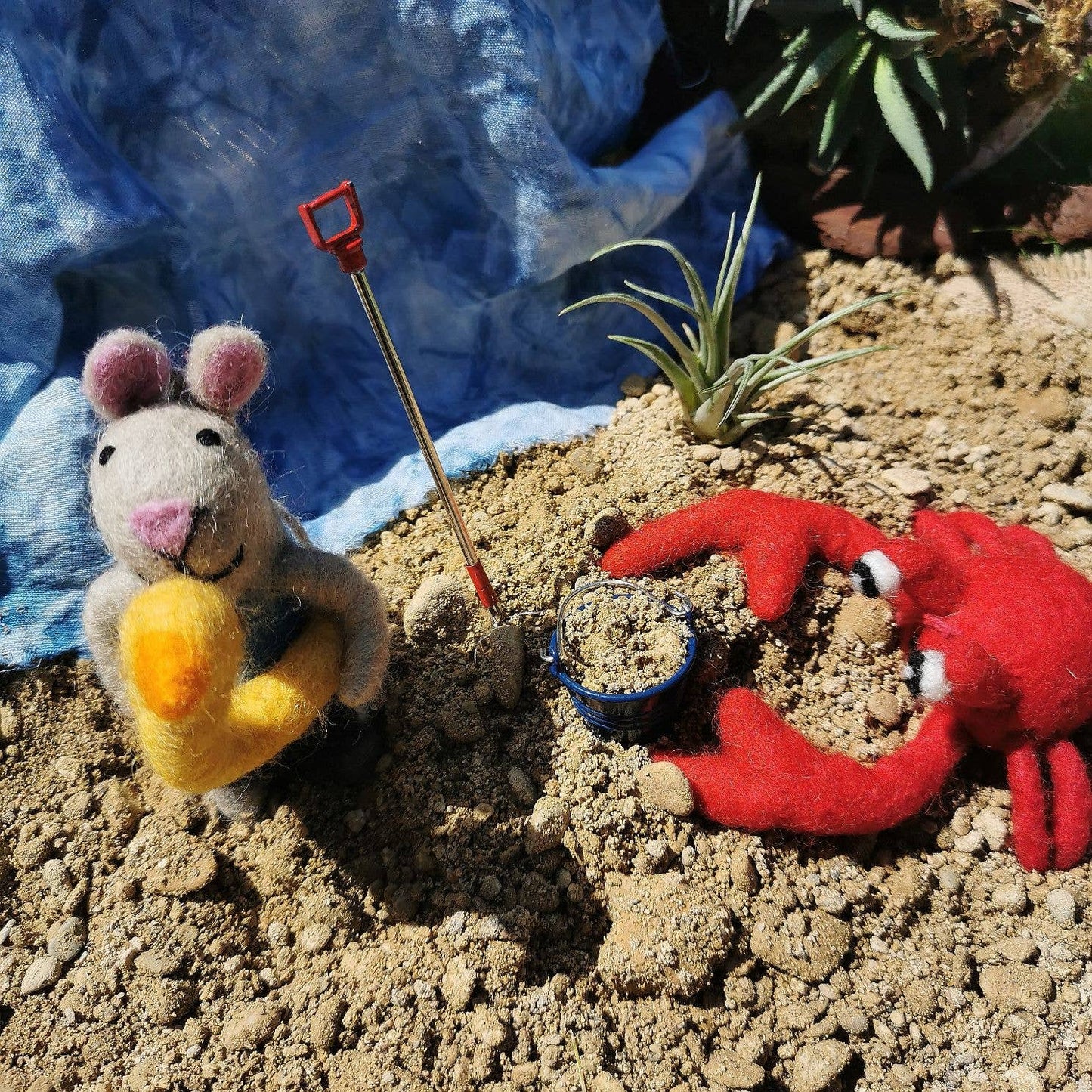 Handmade Felt Hanging Sebastian Crab Biodegradable Felt