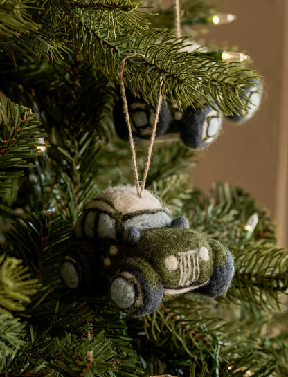 Southwold Christmas Country Car / Felt / Moss / Small