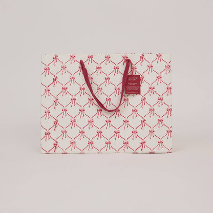Block Printed Gift Bags (Large) - Christmas Pudding