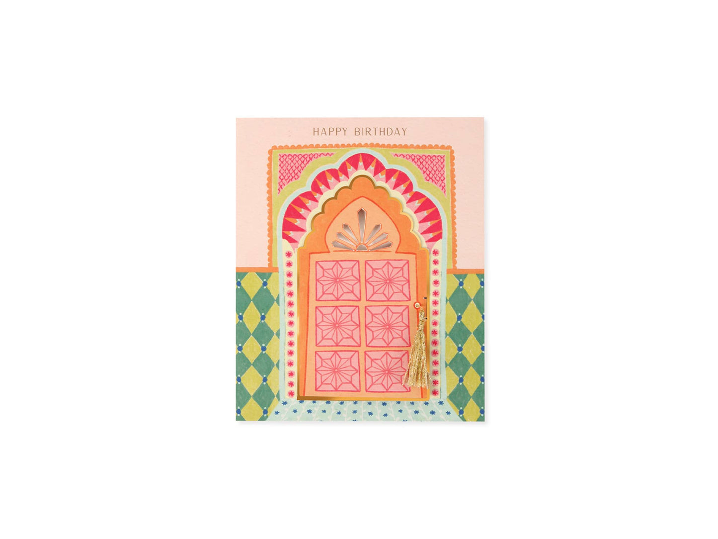 Interactive pop-up birthday card- Garden Peacock