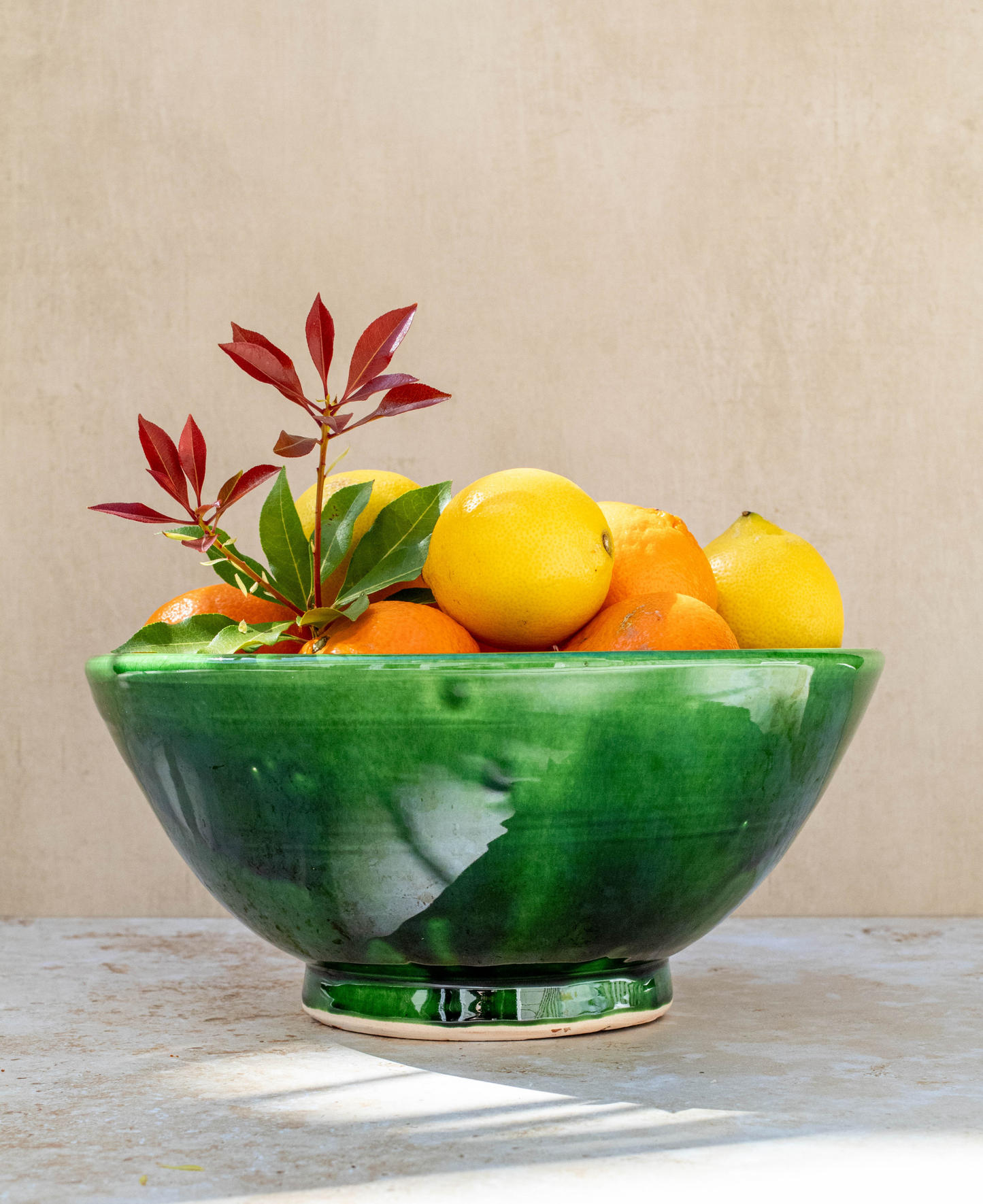 Tazekka Large Green Moroccan Ceramic Bowl