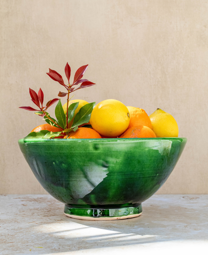 Tazekka Large Green Moroccan Ceramic Bowl