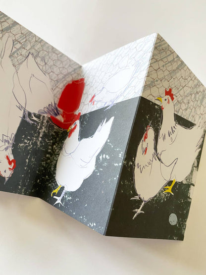 Garden Hens Concertina Card