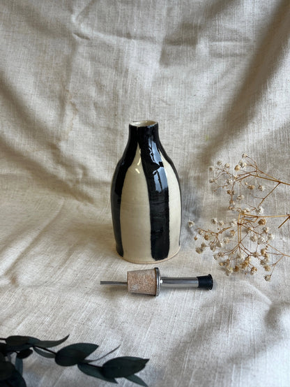Stripe Ceramic Oil Bottle