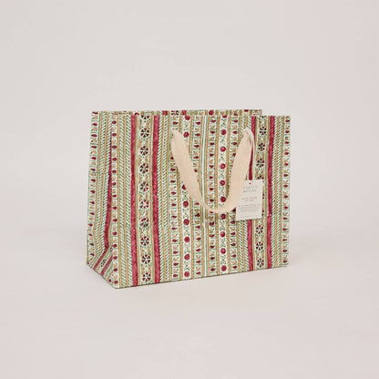 Block Printed Gift Bags (Medium) - Traditional Christmas